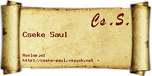 Cseke Saul névjegykártya